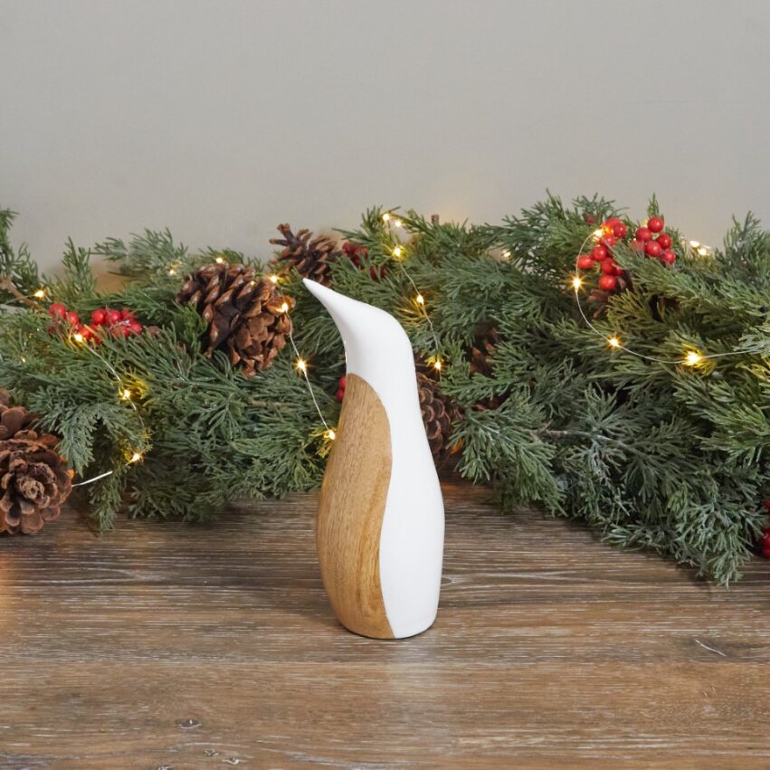 Mango Wood & Enamel Penguin, Small