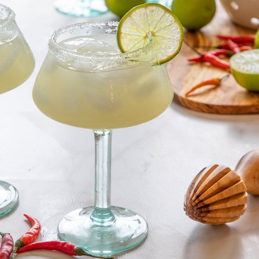 Premium Recycled Margarita Glass, Set of 4