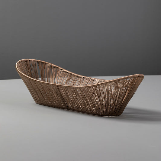 Rosé Rhythm Wire Oval Basket