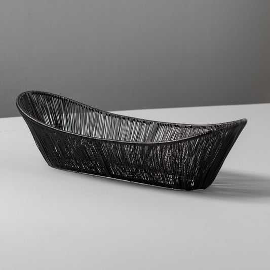 Black Rhythm Wire Oval Basket