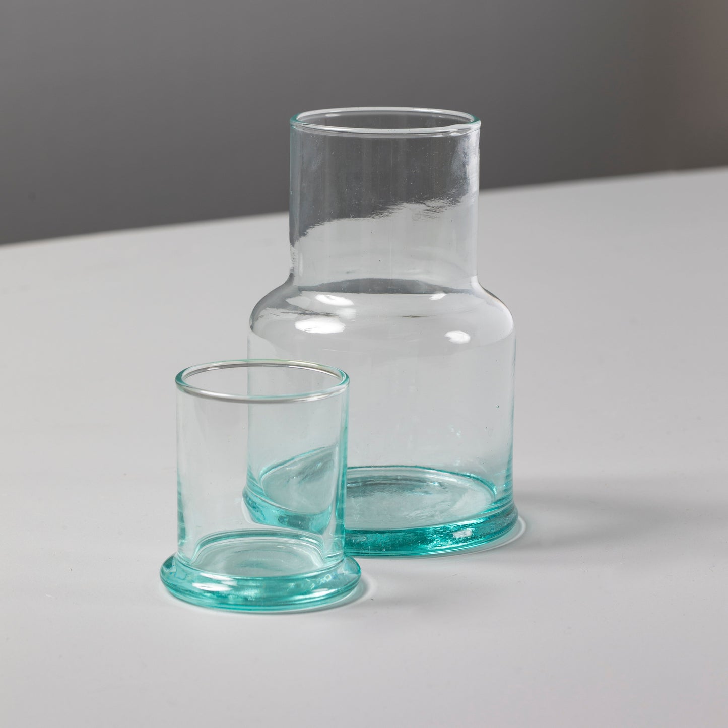Premium Recycled Glass Bedside Carafe & Tumbler Set