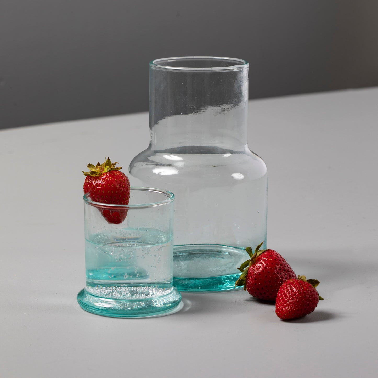Premium Recycled Glass Bedside Carafe & Tumbler Set