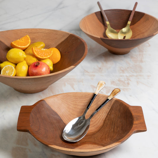 Azucar Cherry Wood Handled Bowl