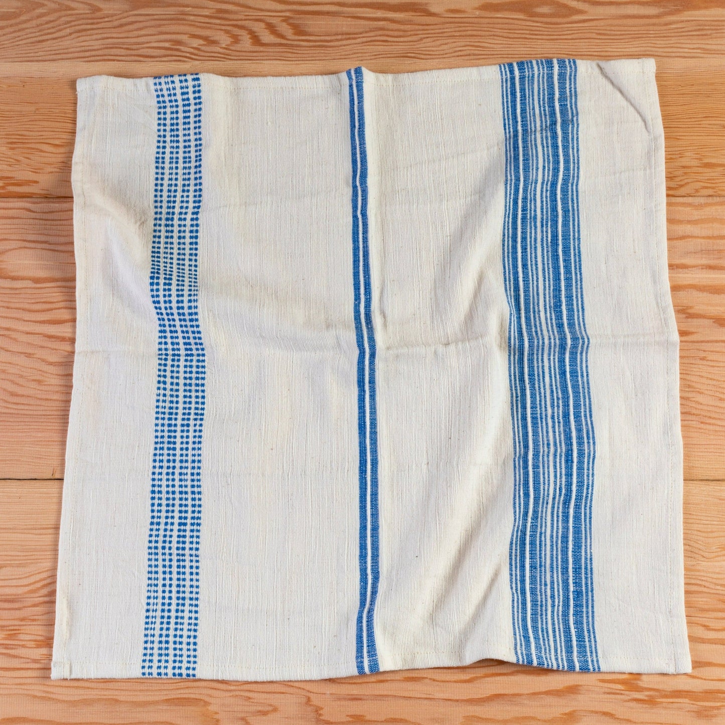 Aden Napkins, Natural with Blue, Set of 4