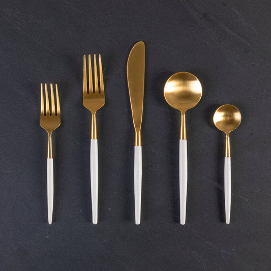 White & Gold Flatware