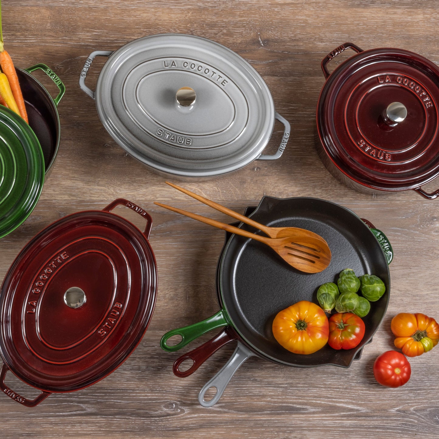 Staub Round Cocotte, 5.5qt, Grenadine