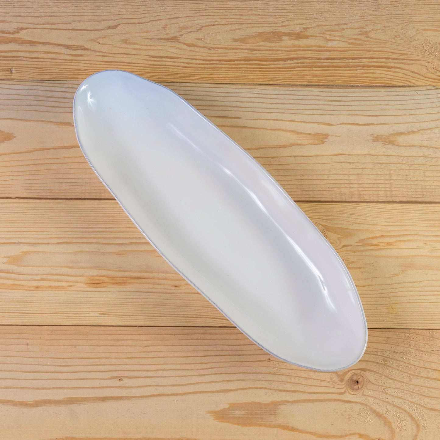 Livia 16" Oval Platter, White