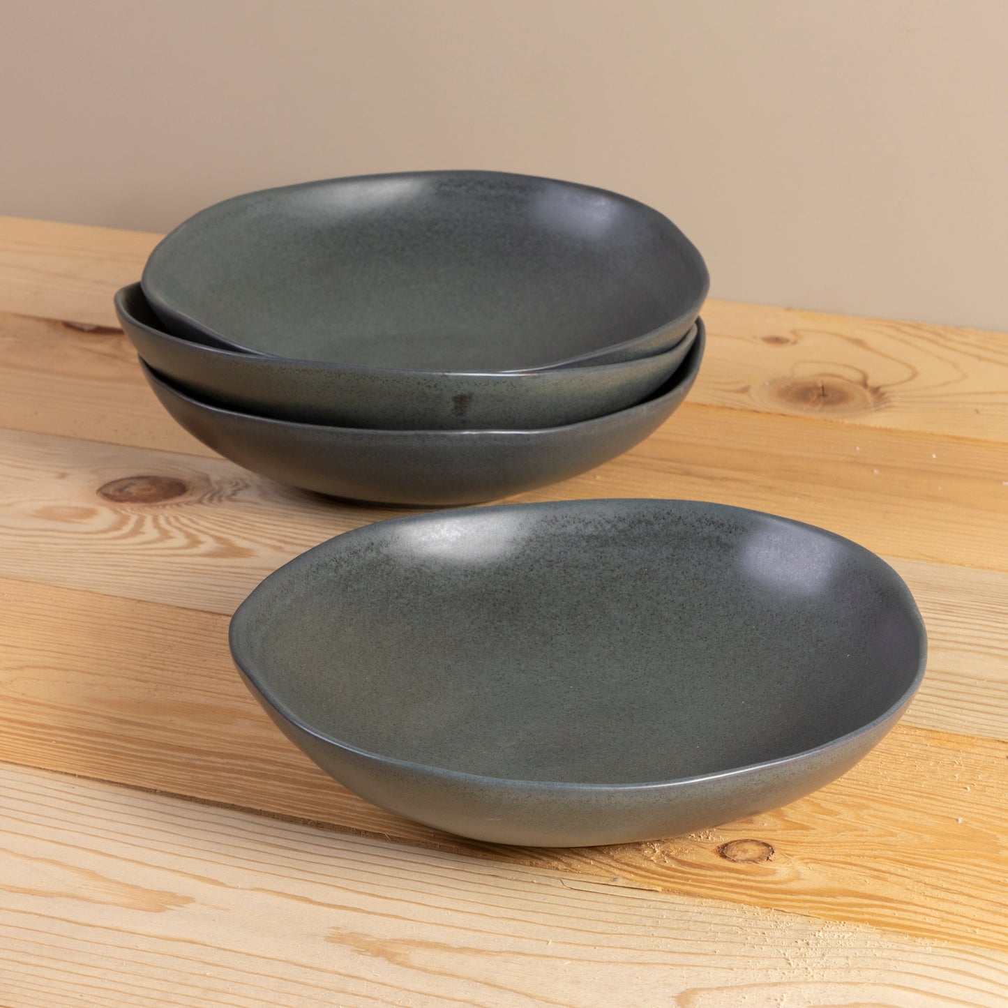 Livia Pasta Bowl, Black, Set of 6