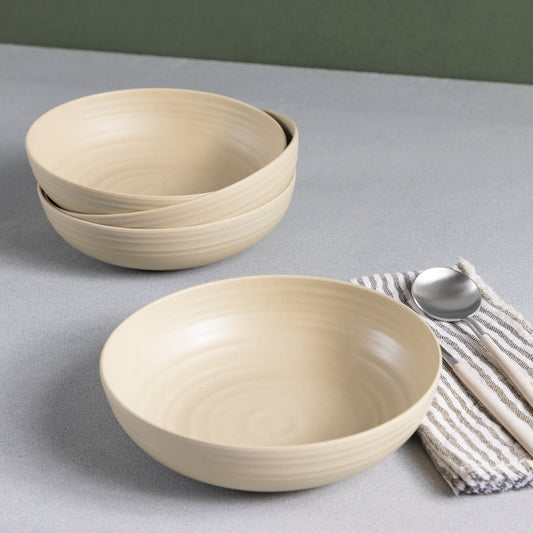 Sancha Organic Pasta / Salad Bowl, Birch, Set of 4