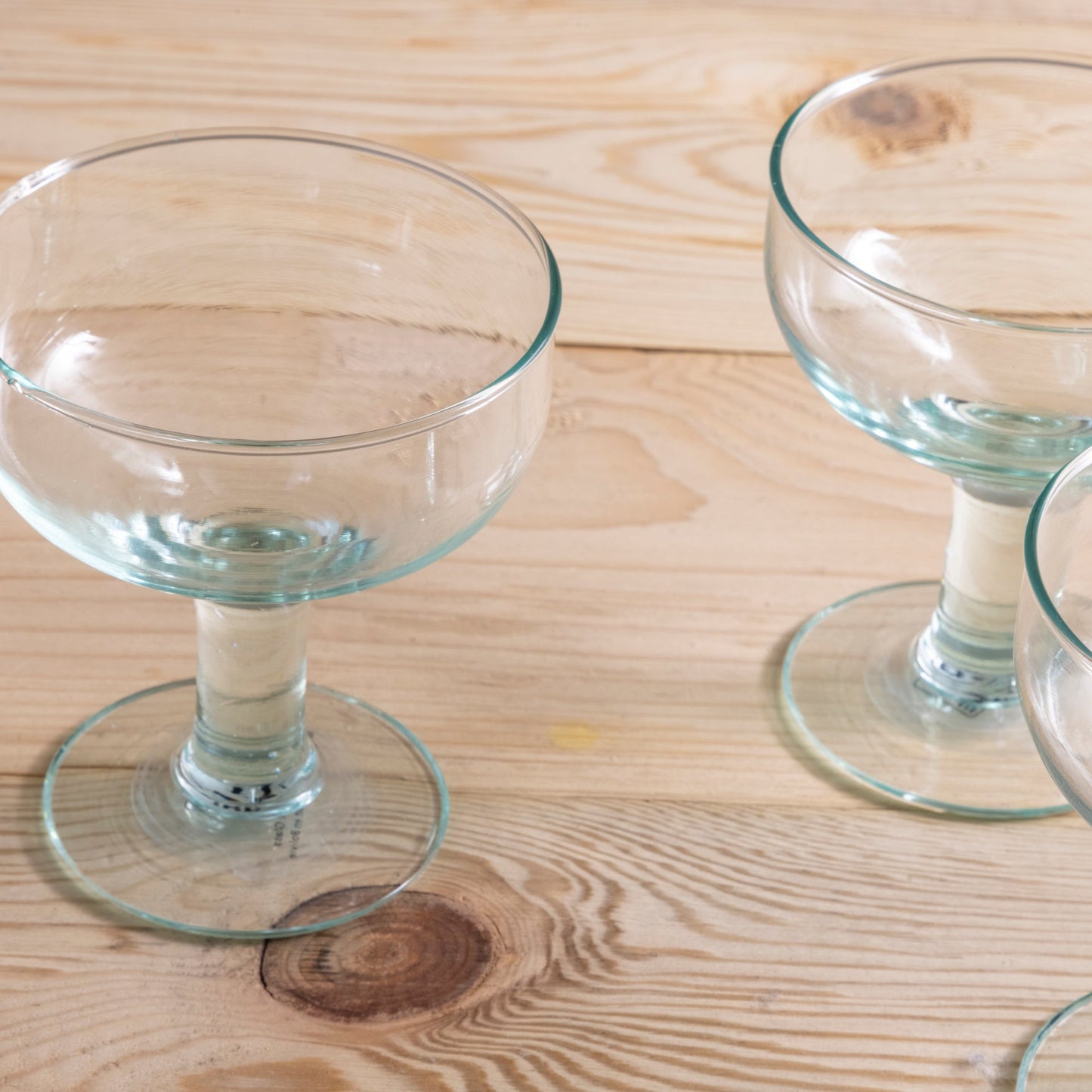 Premium Recycled Coupe Glass, Set of 4
