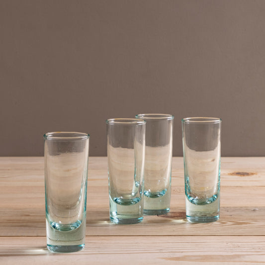 Premium Recycled Glass Shot Glass, Set of 4