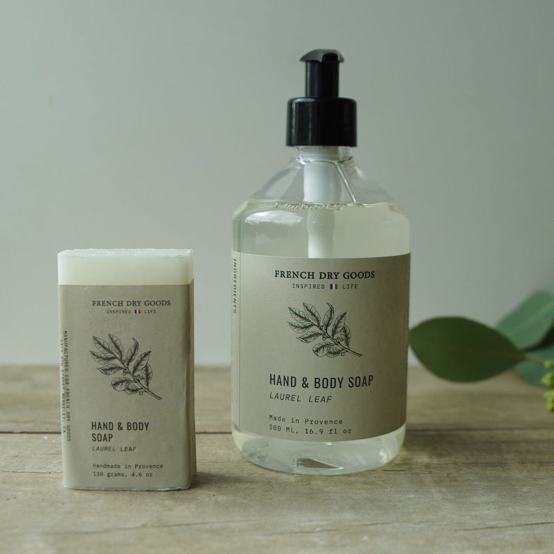 French Dry Goods Liquid Hand & Body Soap--Laurel Leaf (500 ML)