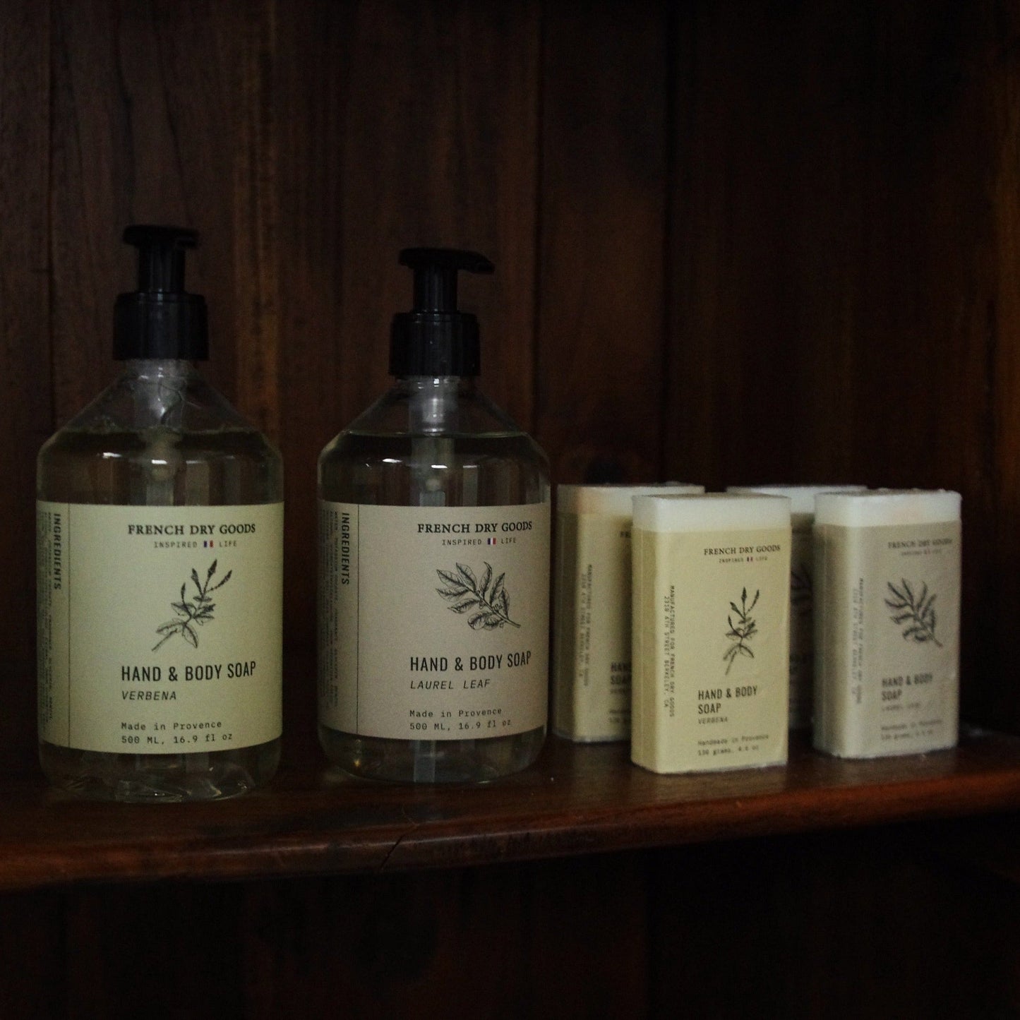 French Dry Goods Liquid Hand & Body Soap--Laurel Leaf (500 ML)