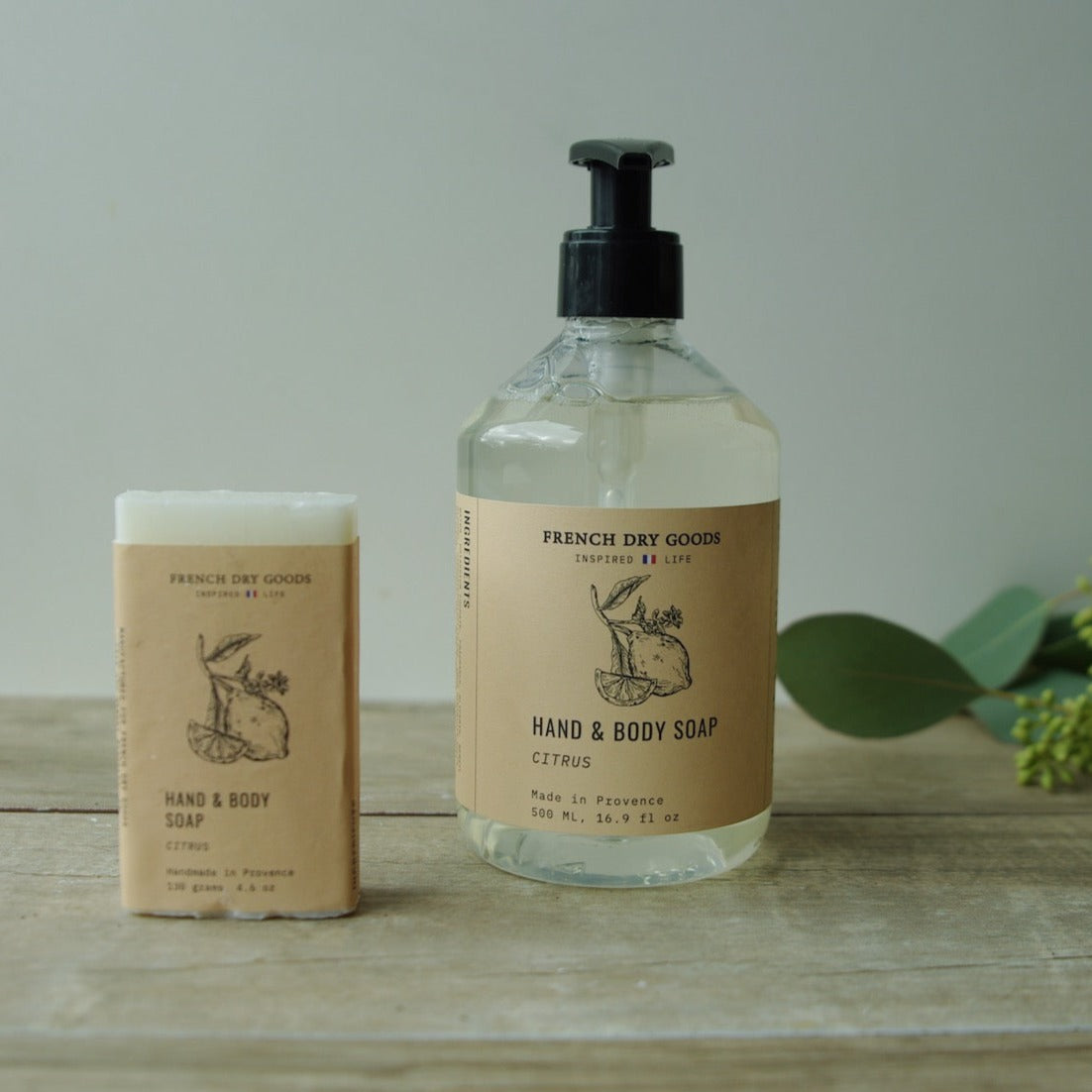 French Dry Goods Liquid Hand & Body Soap--Citrus (500 ML)