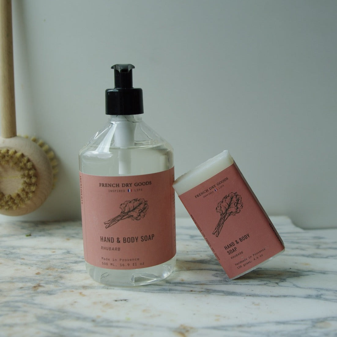 French Dry Goods Liquid Hand & Body Soap--Rhubarb (500 ML)