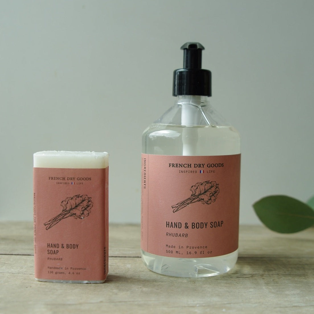 French Dry Goods Liquid Hand & Body Soap--Rhubarb (500 ML)
