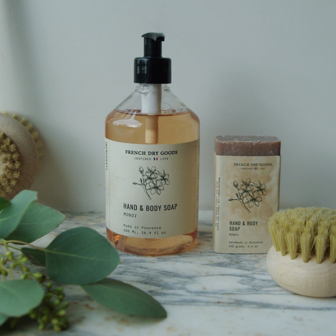French Dry Goods Liquid Hand & Body Soap--Monoi (500 ML)