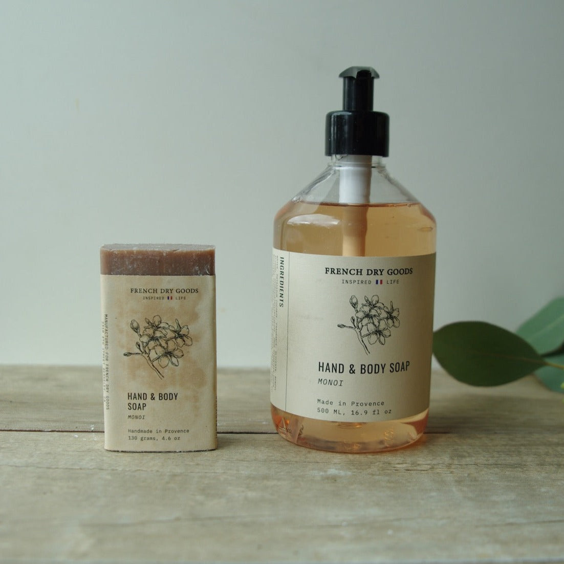 French Dry Goods Liquid Hand & Body Soap--Monoi (500 ML)