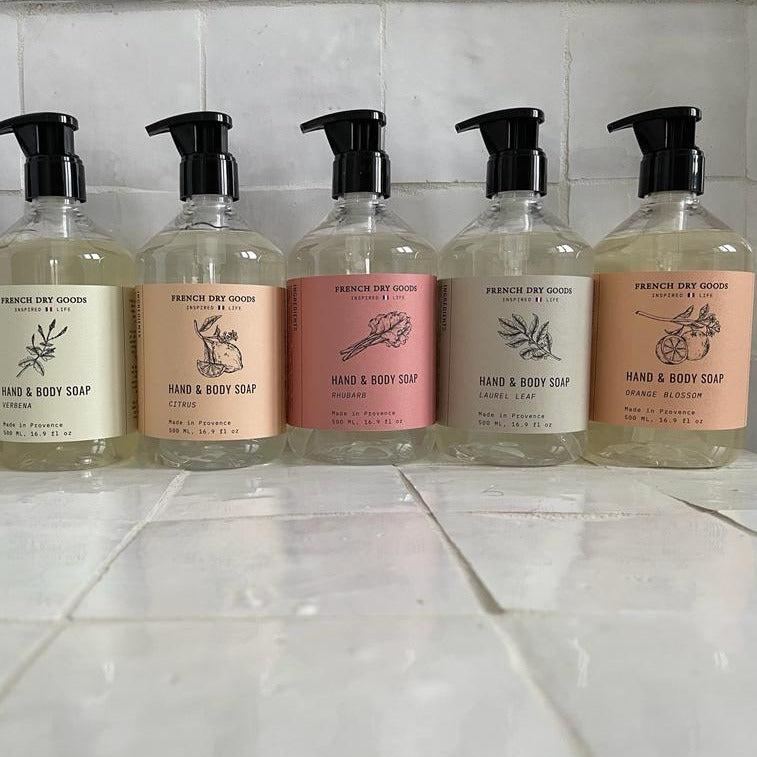 French Dry Goods Liquid Hand & Body Soap--Orange Blossom (500 ML)