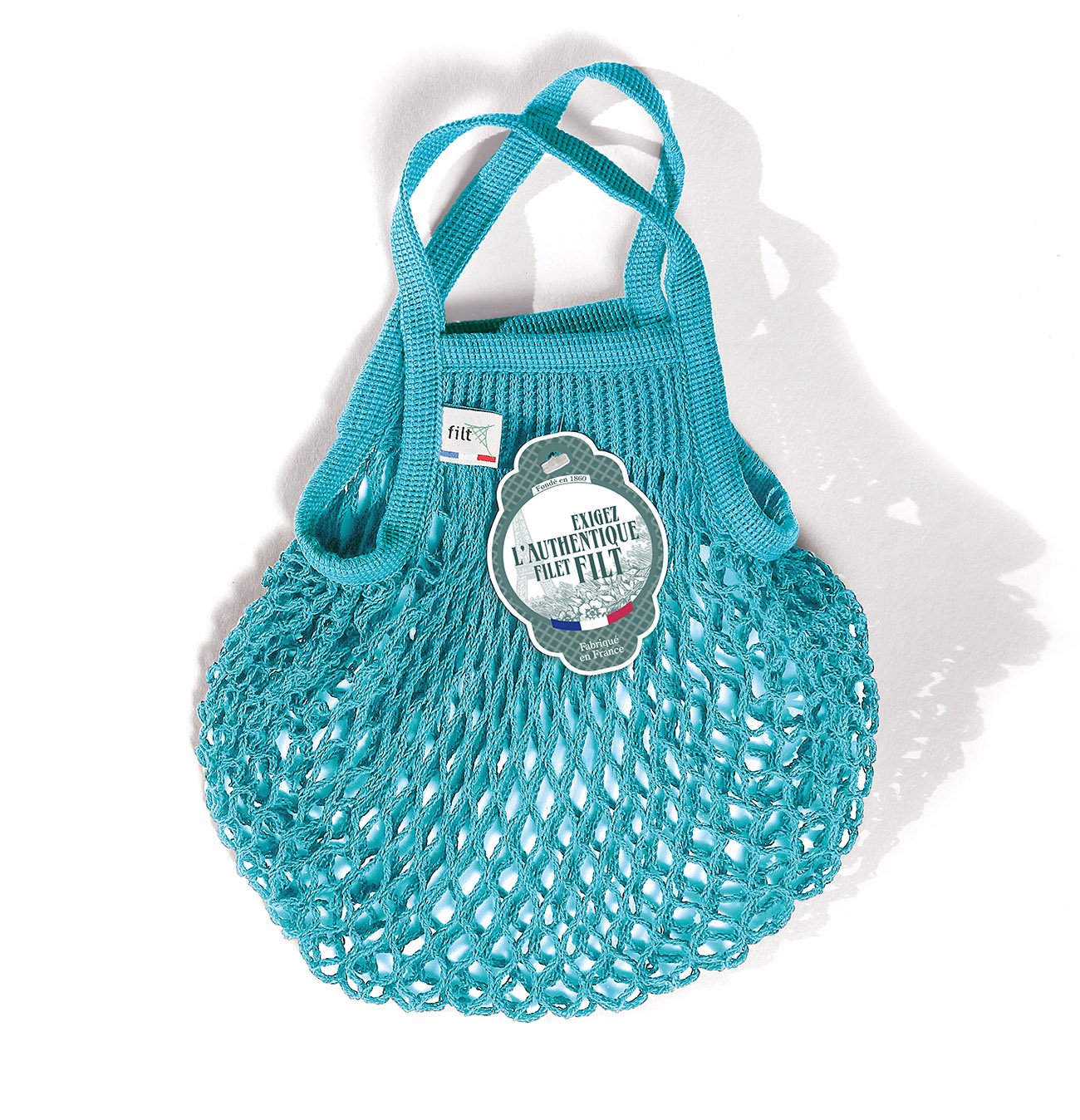 Filt Turquoise Cotton Sack Mini-301BLEUJOYAU