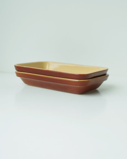 Poterie Renault Rectangular Plate - XSmall (0.25 L) - Brown