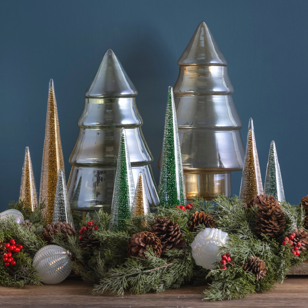 Modern Tree with Champagne Glitter, Large