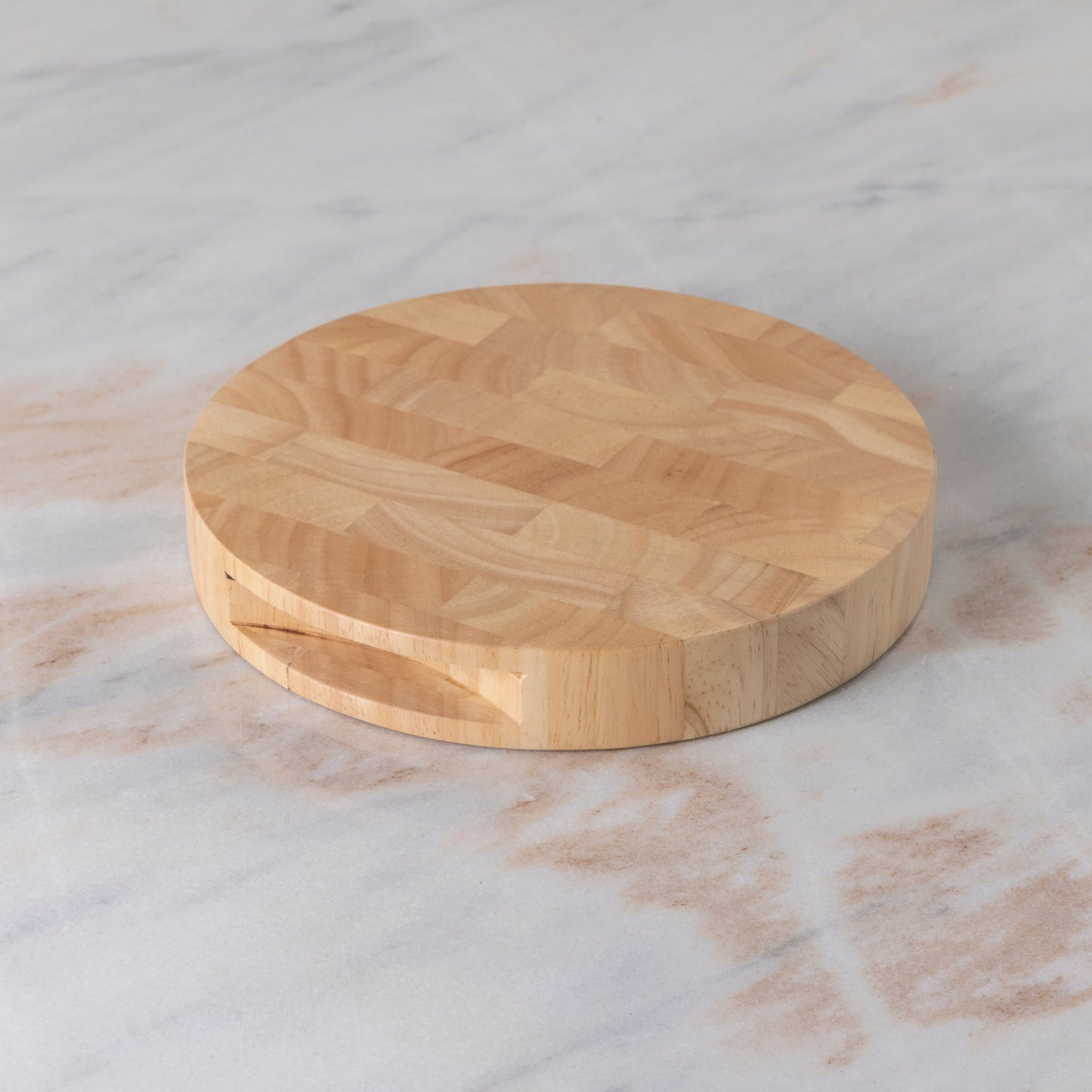 Rubberwood End Grain Round Board, Large