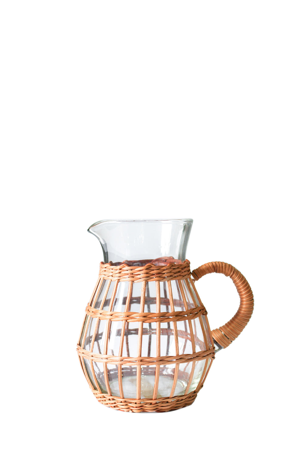 Rattan Cage Tall Pitcher