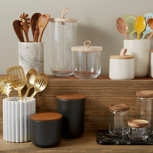 Brampton Stoneware Extra Large Canister, Black