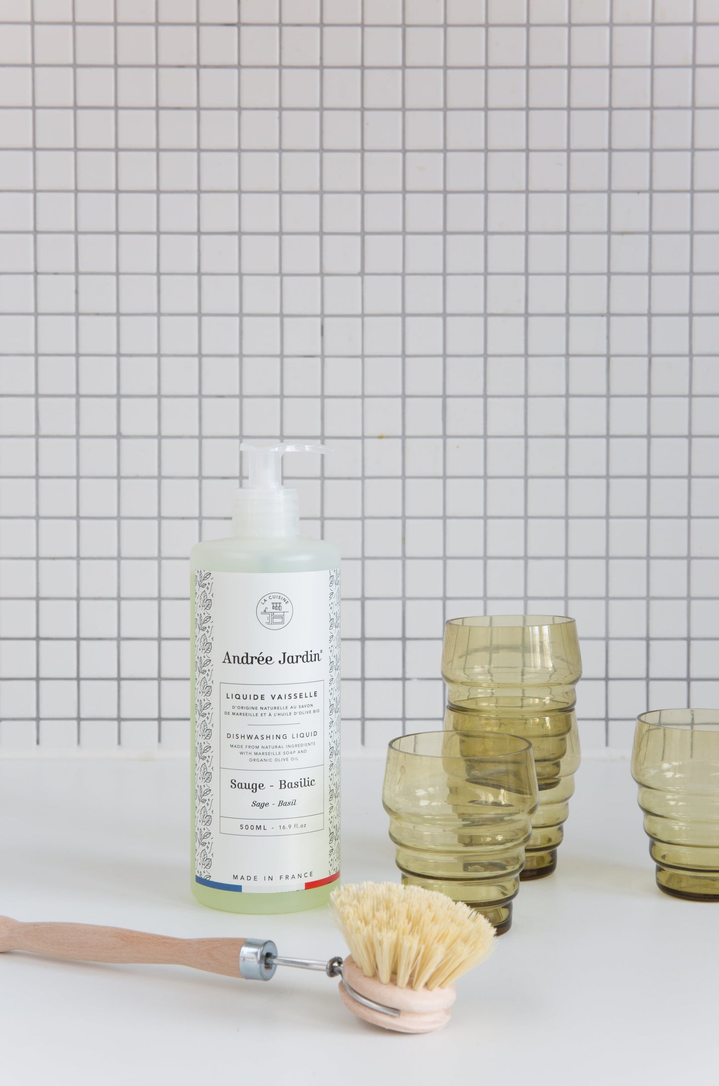 Andrée Jardin Liquid Dish Soap - Sage & Basil 500ml (Set of 2) Andrée Jardin andree-jardin-liquid-dish-soap-sage-basil-500ml-set-of-2 - French Dry Goods