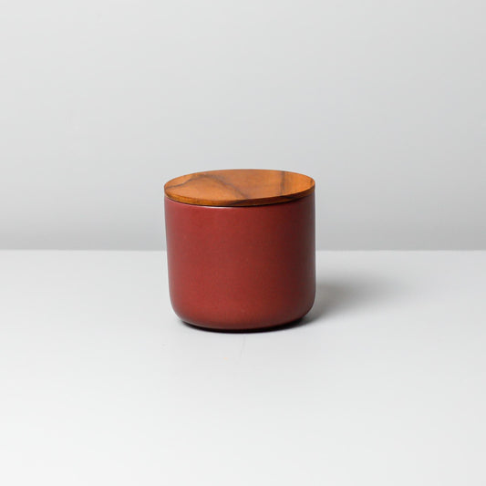 Brampton Stoneware Large Canister, Burgundy
