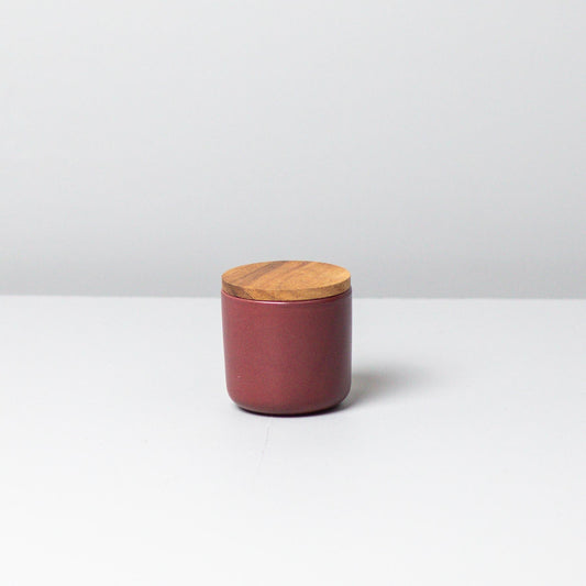 Brampton Stoneware Small Canister, Burgundy