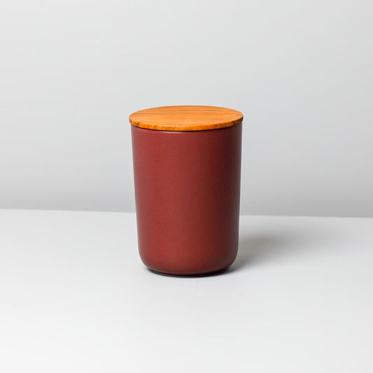 Brampton Stoneware Extra Large Canister, Burgundy
