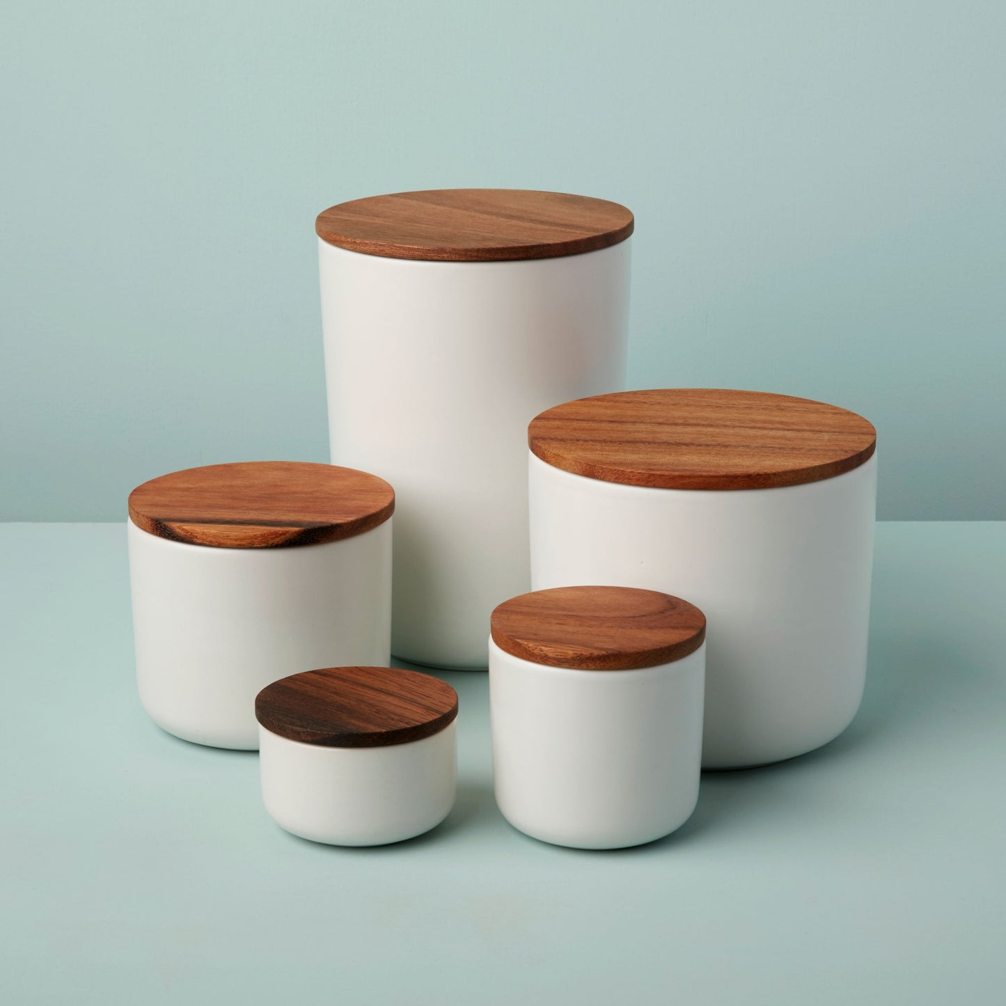 Brampton Stoneware Small Canister, White