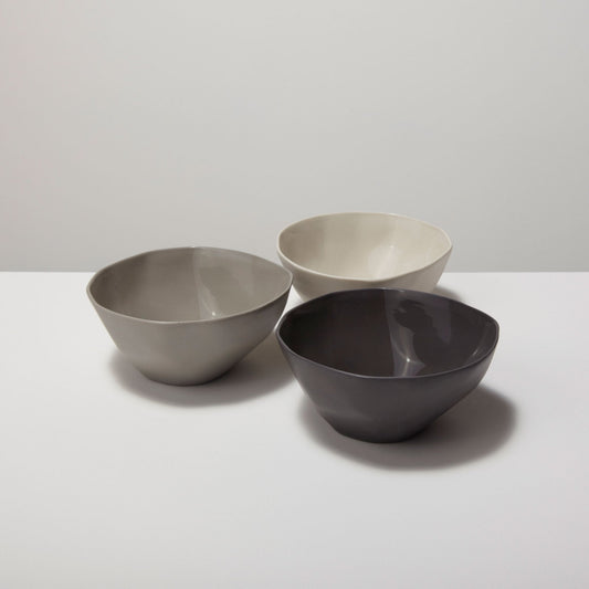 Tam Stoneware Dessert Bowl, Sterling, Set of 4