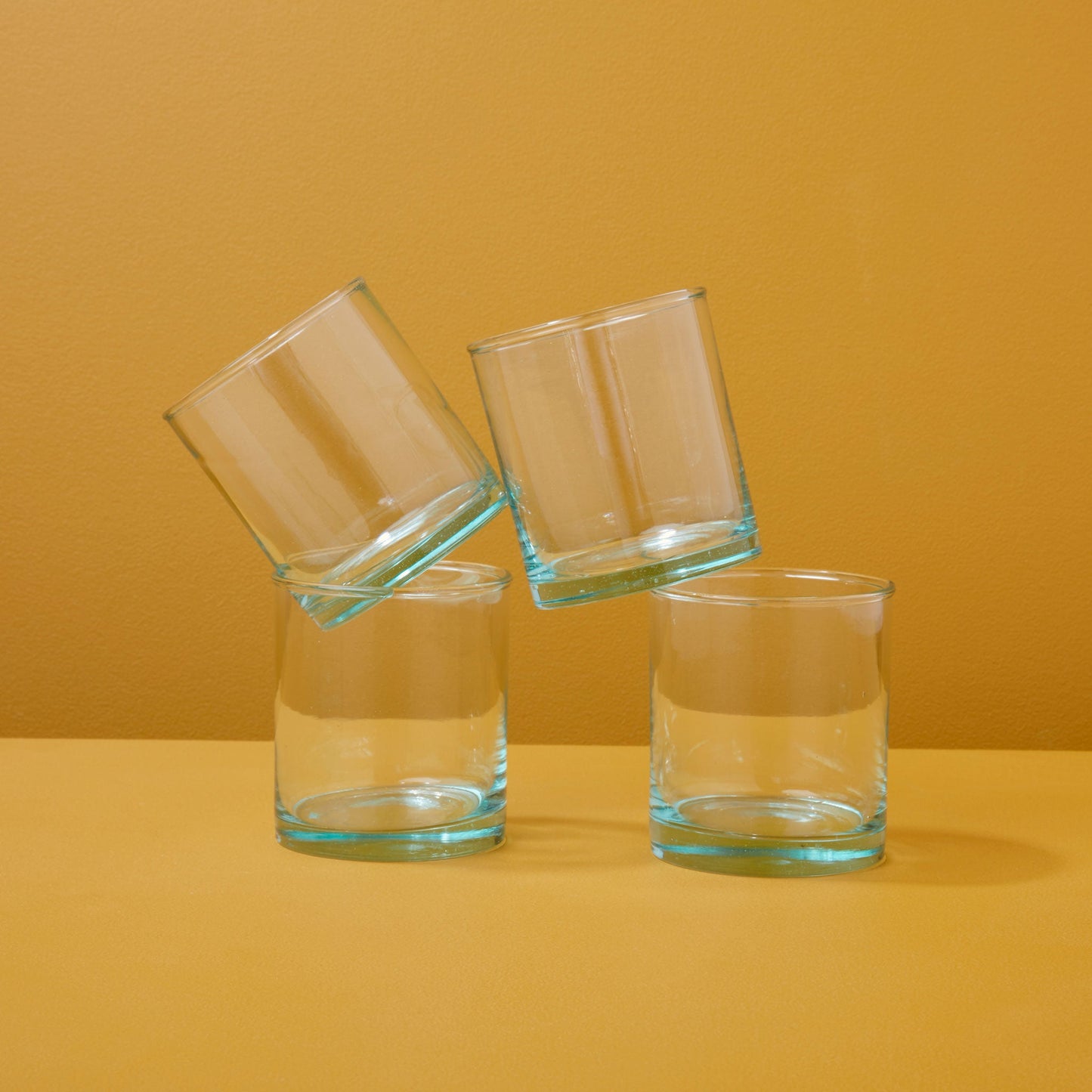 Premium Recycled Double Old Fashioned Glass, Set of 4