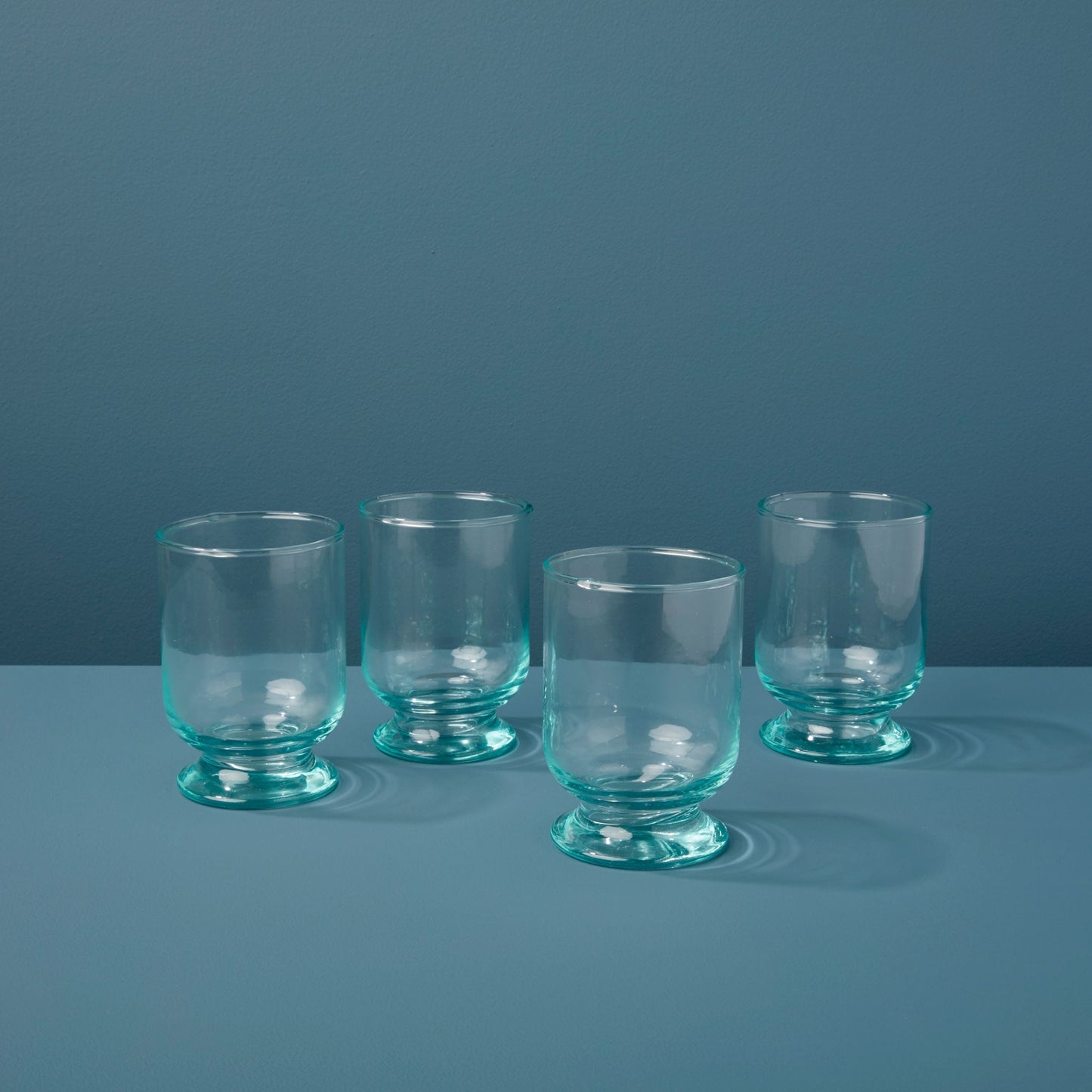 Premium Recycled Footed Tumbler, Set of 4