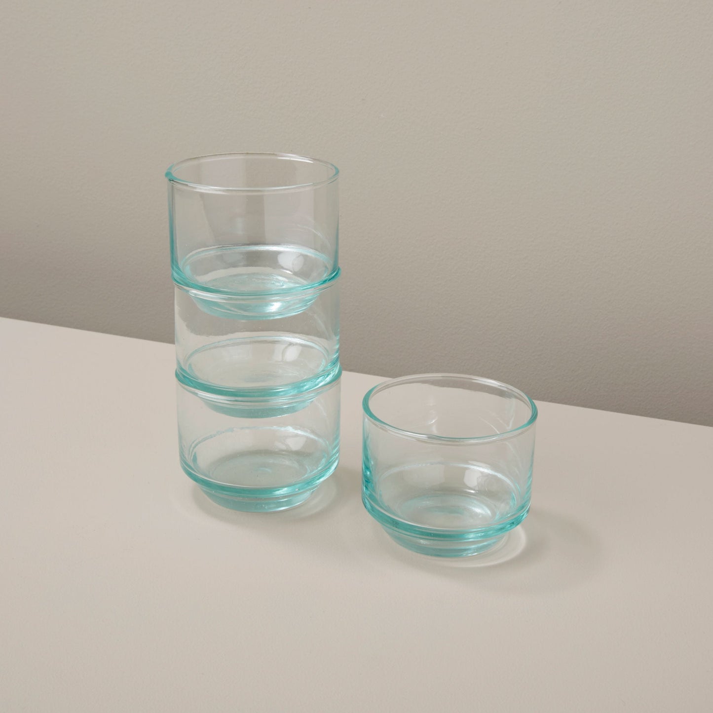Premium Recycled Short Stacking Tumbler, Set of 4