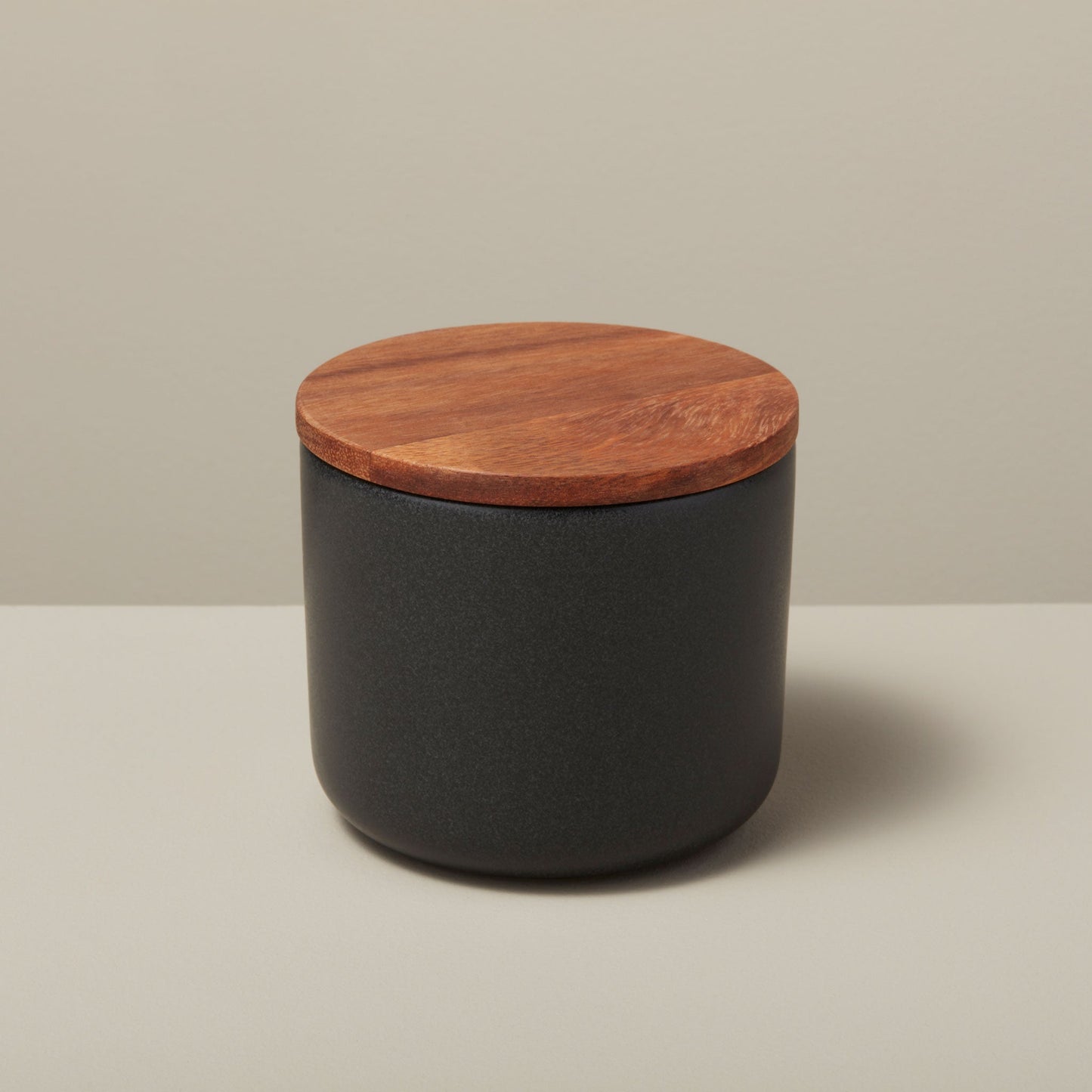 Brampton Stoneware Canister, Black, Medium