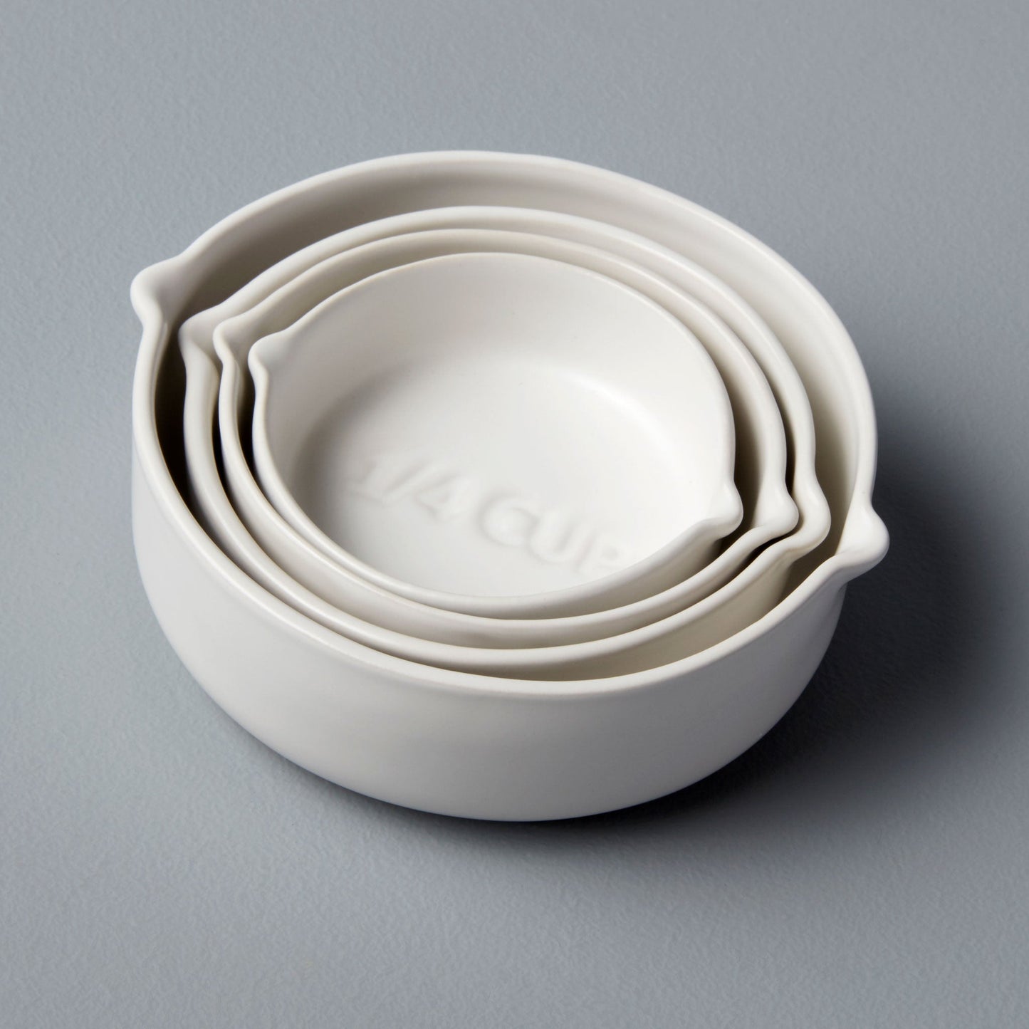 Brampton Stoneware Measuring Cups, White