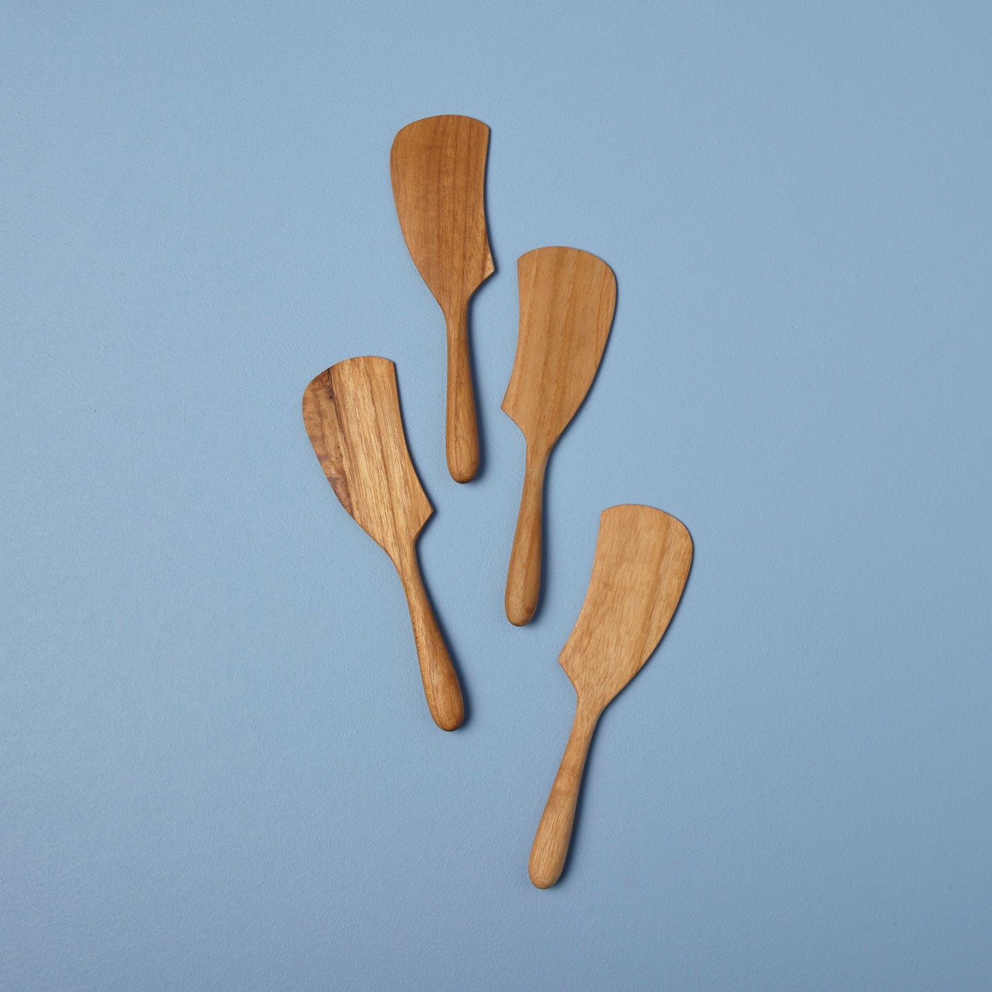 Teak Wide Spreaders, Set of 4