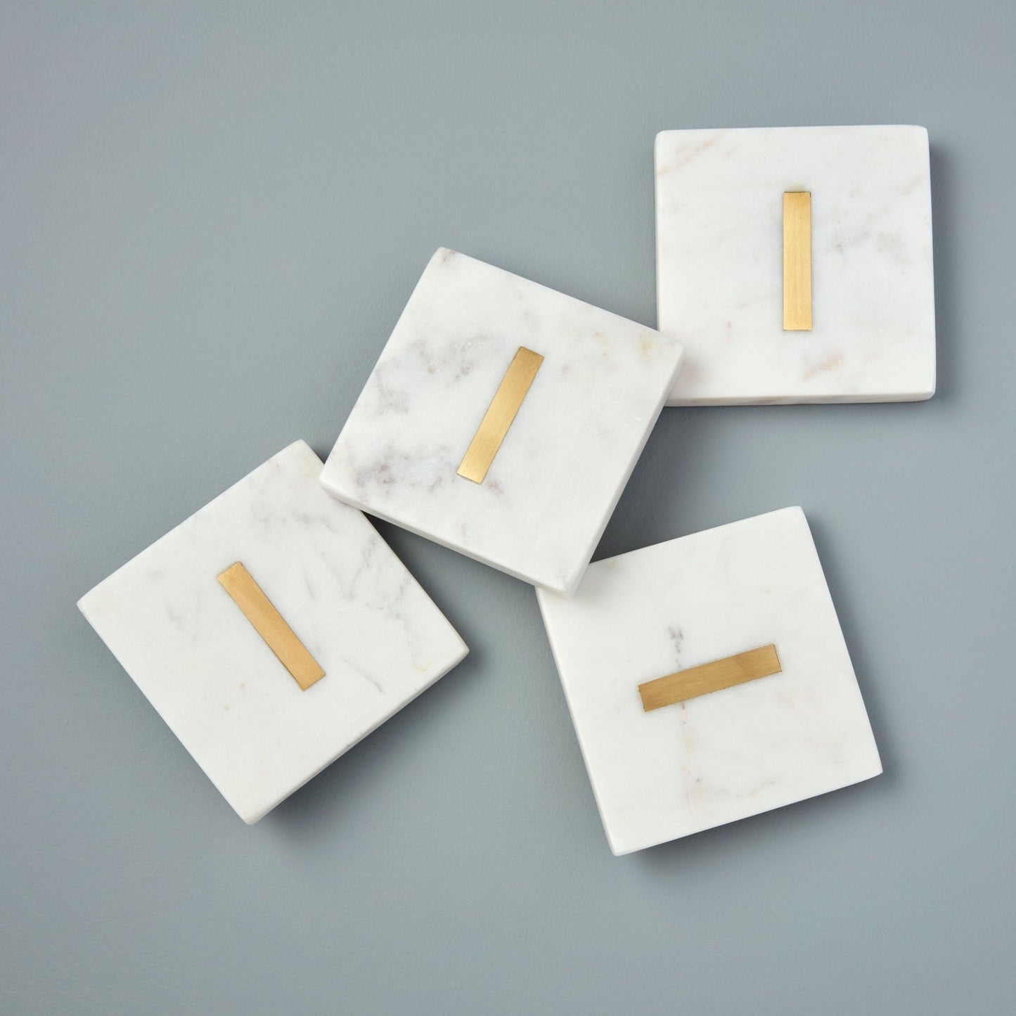 Verona Marble Monogram Coasters Set of 4 - Letter I