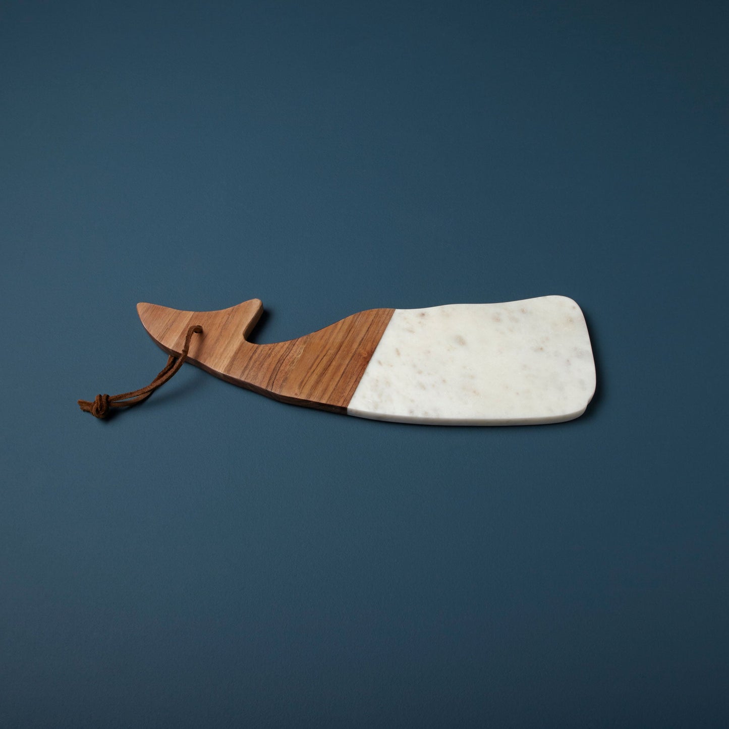White Marble & Wood Whale Board