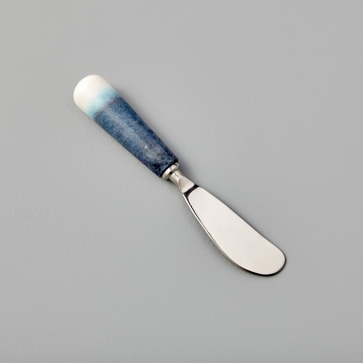 White Marble with Blue Dip Spreader