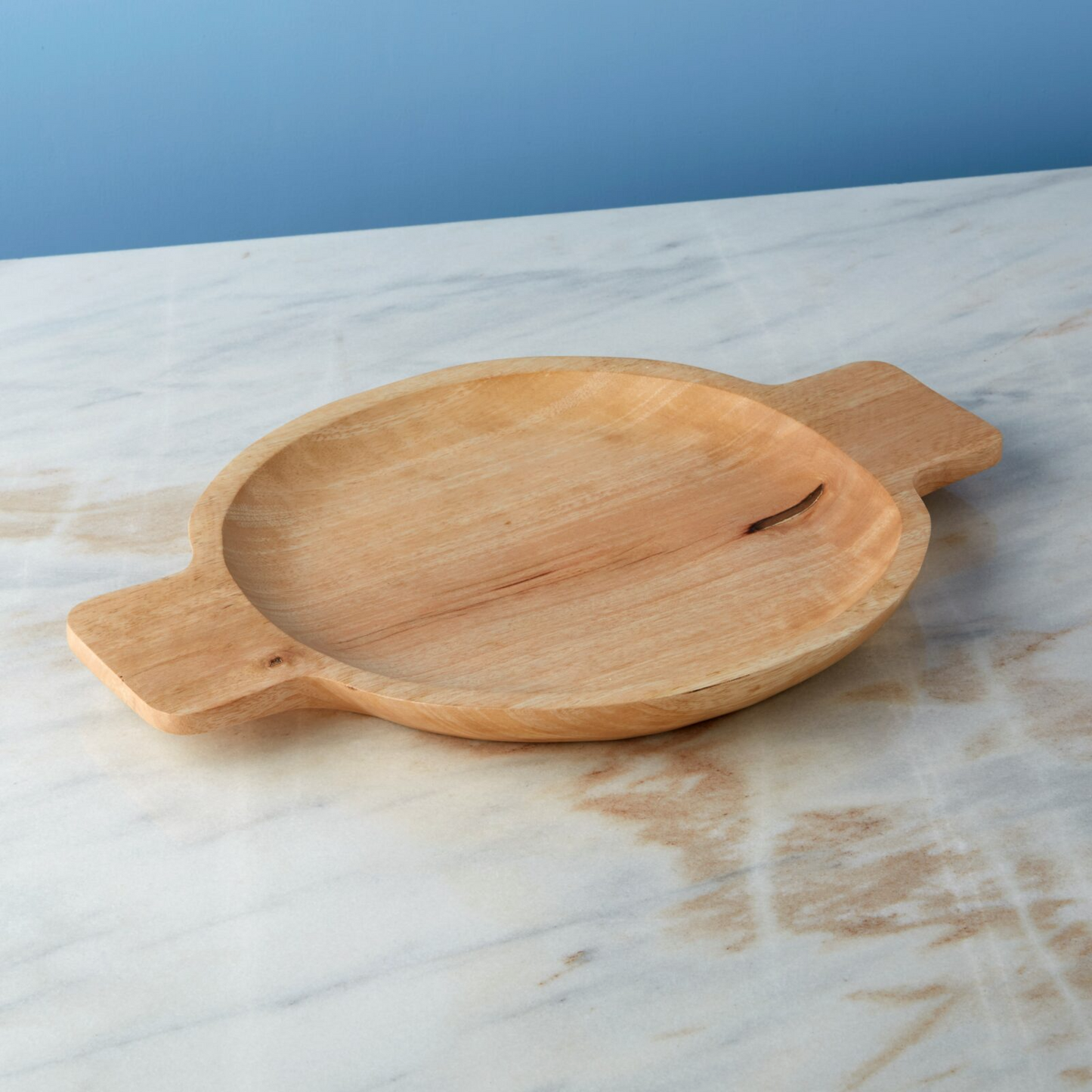 Kiln Mango Round Tray with Handles