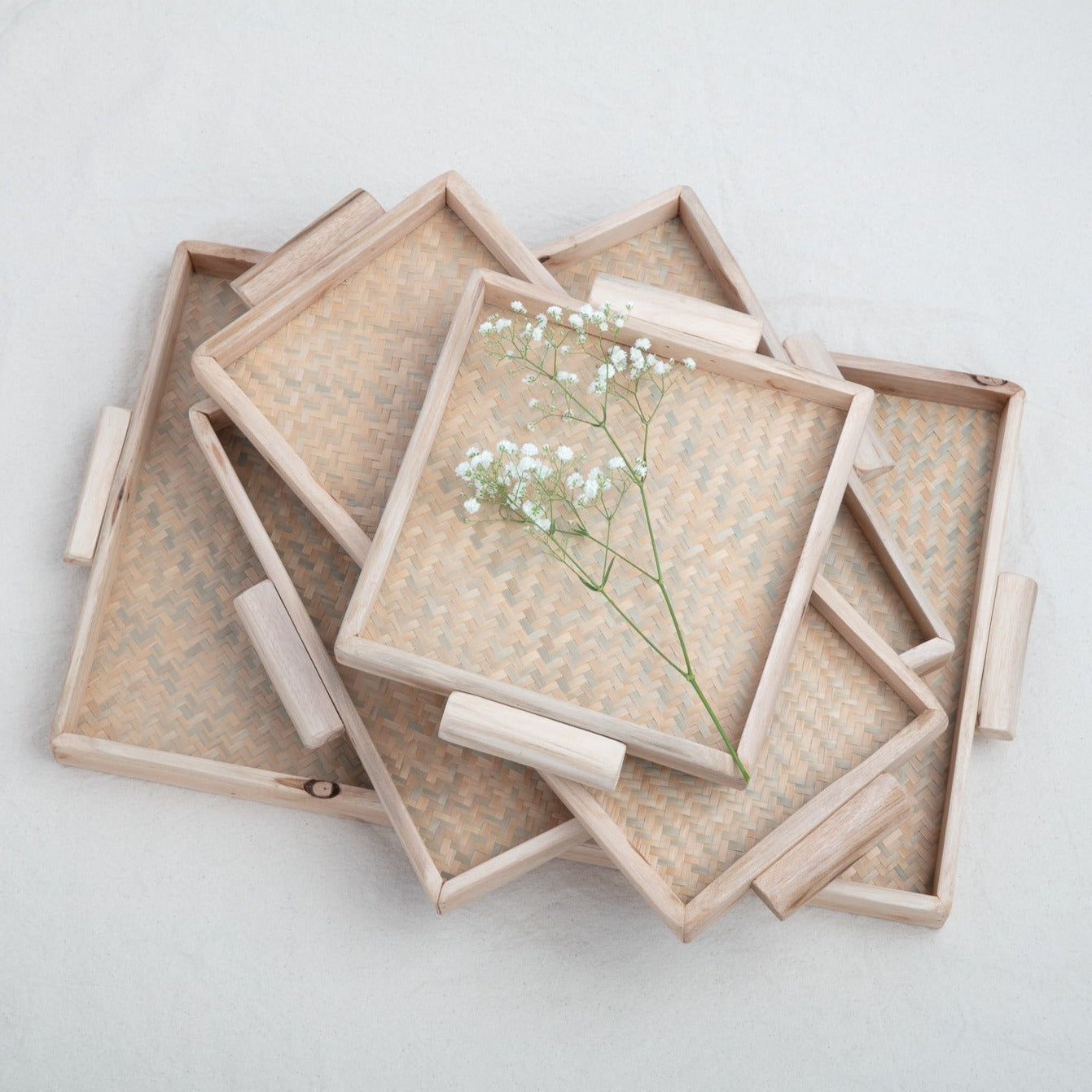 Miramar Reclaimed Wood Square Tray, Small