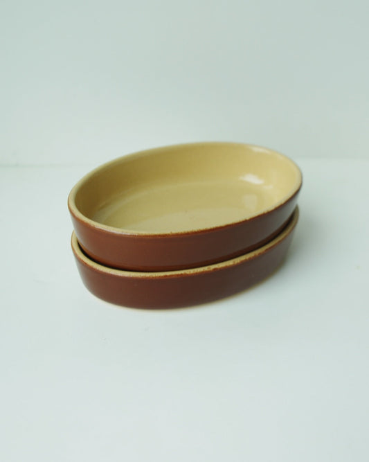 Poterie Renault Oval Dish - Small (0.25 L) - Brown