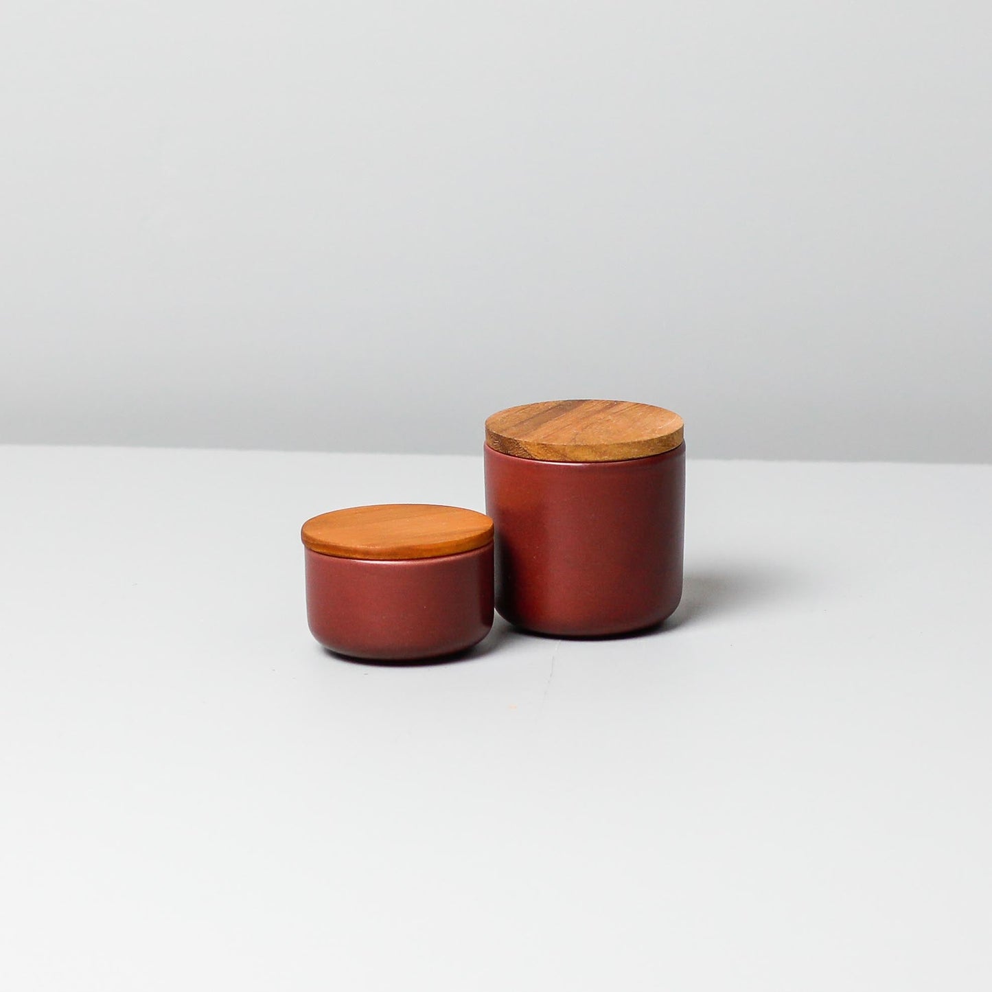 Brampton Stoneware Small Canister, Burgundy