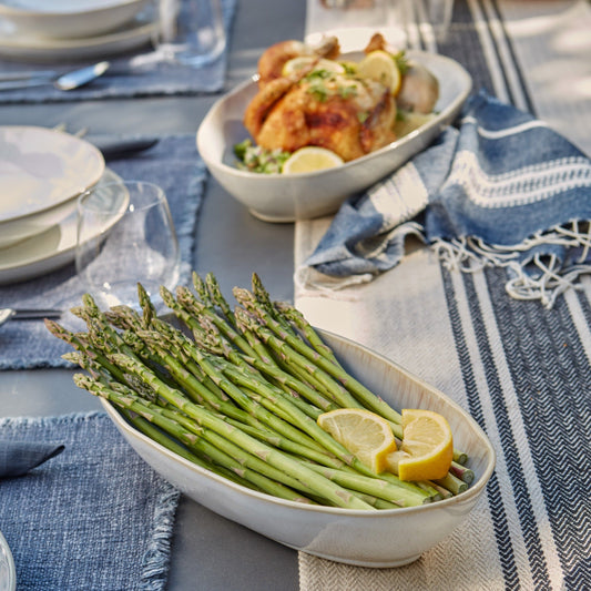 Eivissa Reactive Glaze Oval Baker