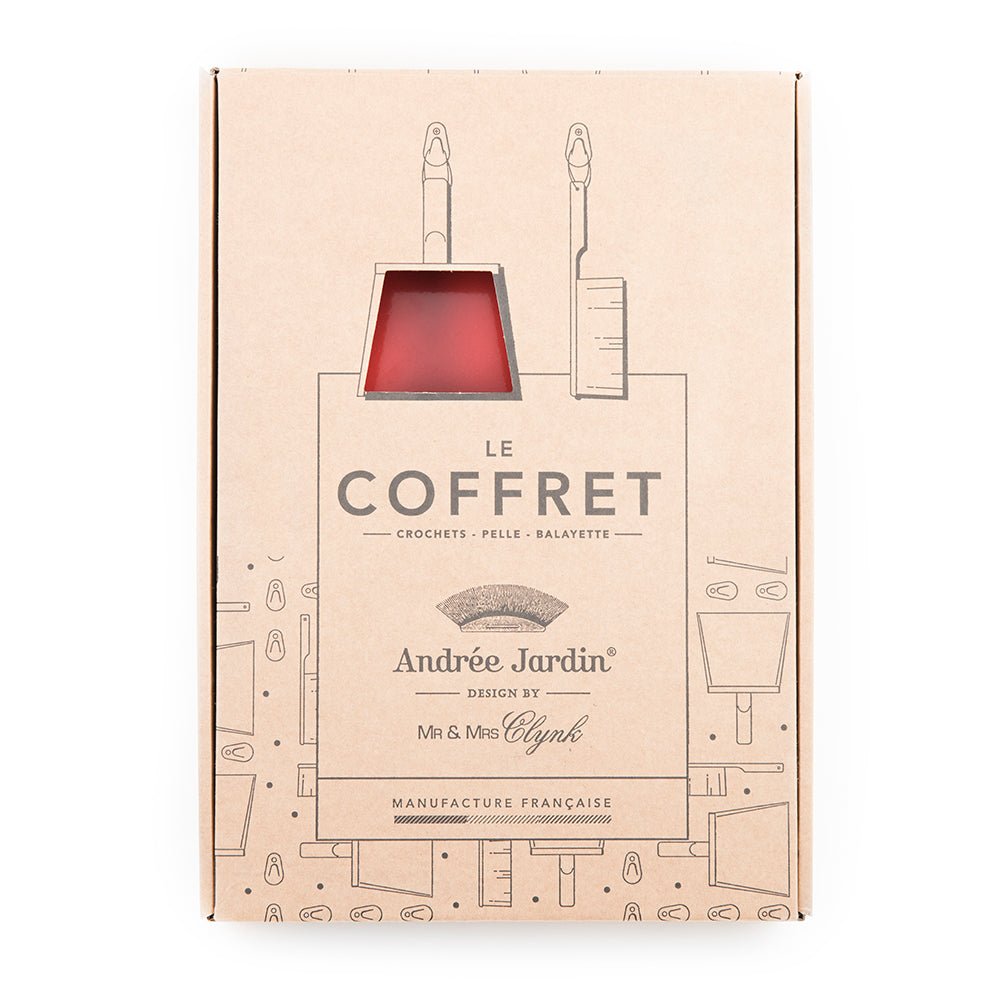 Andree Jardin "Mr & Mrs Clynk" Gray Hand Brush, Dustpan and Wall Hooks